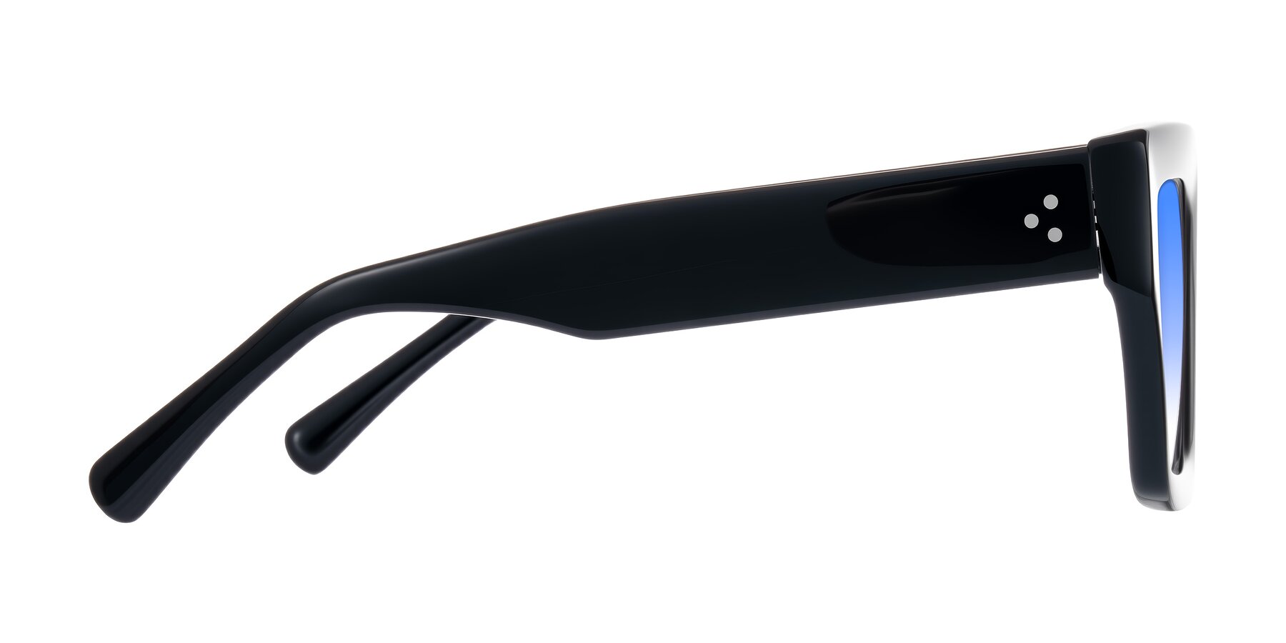 Side of Simba in Black with Blue Gradient Lenses