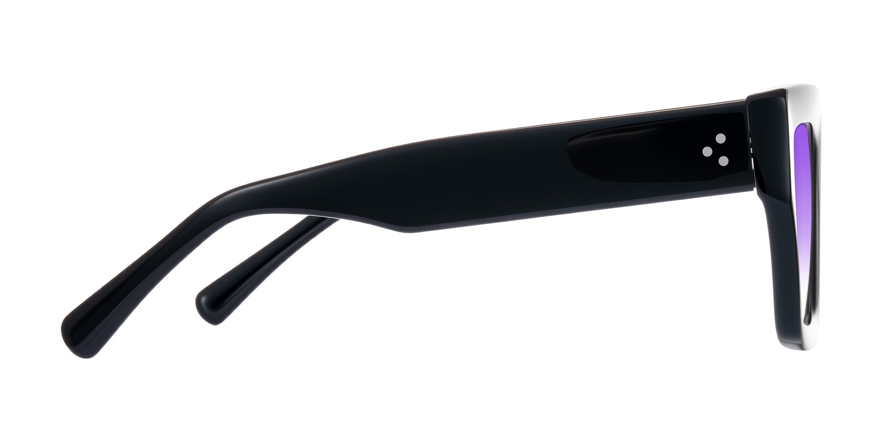 Side of Simba in Black with Purple Gradient Lenses