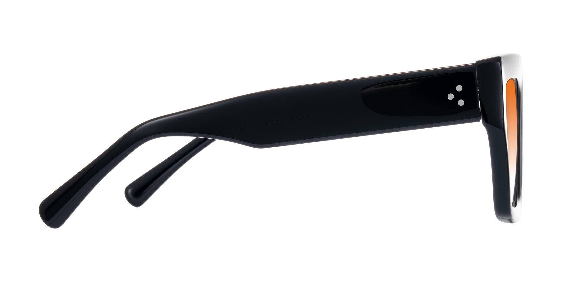 Side of Simba in Black with Orange Gradient Lenses