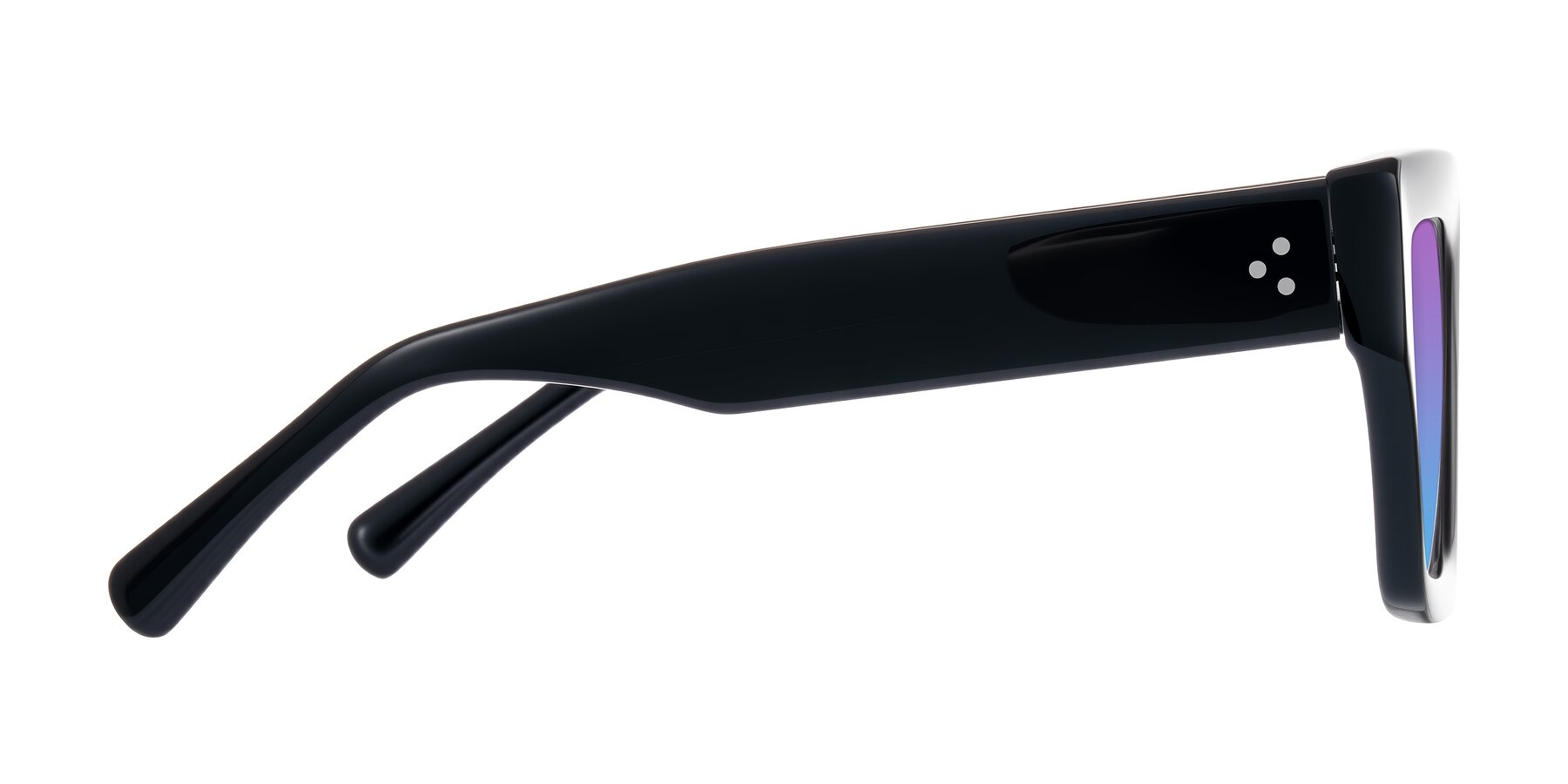 Side of Simba in Black with Purple / Blue Gradient Lenses