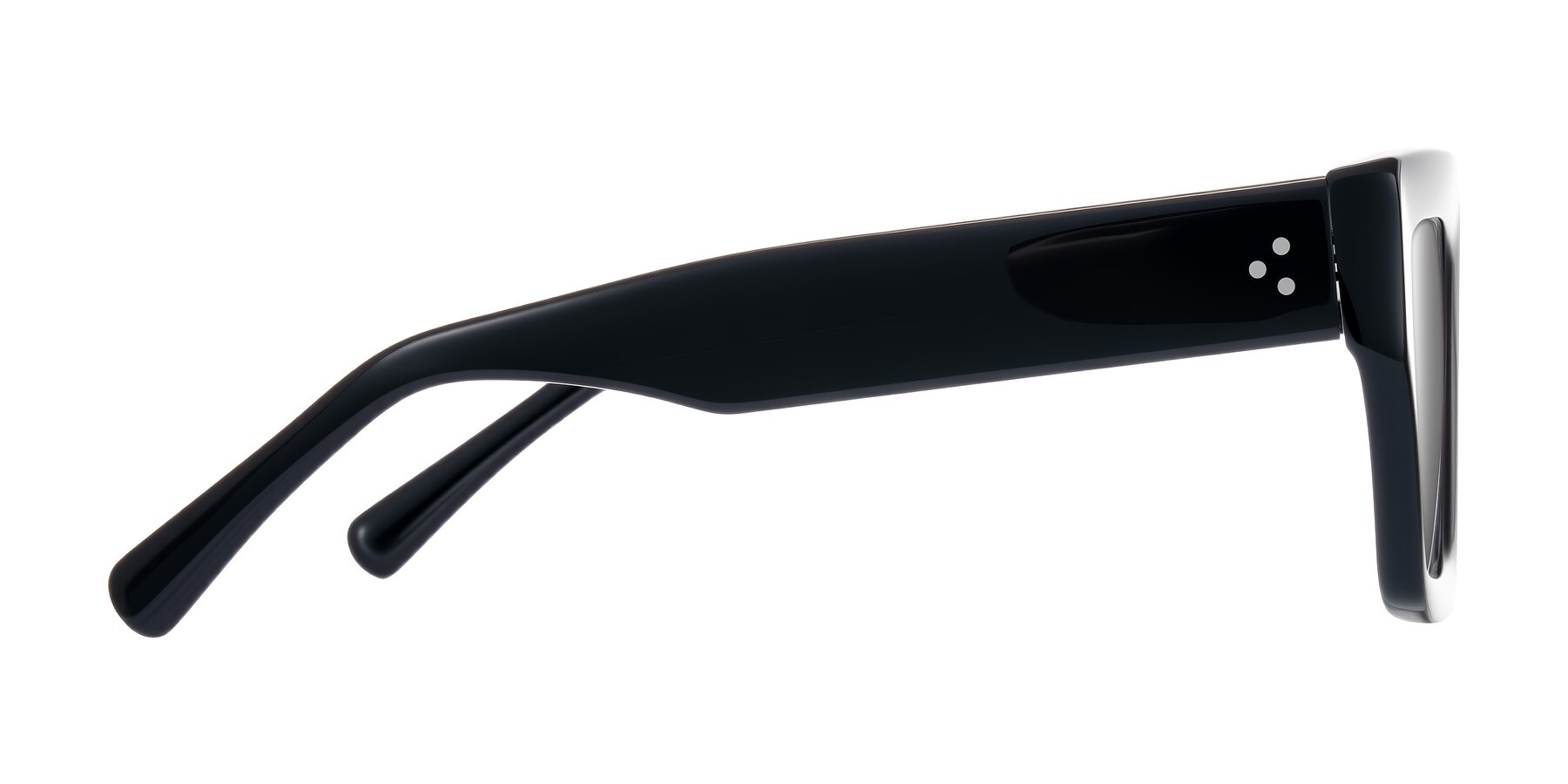 Side of Simba in Black with Silver Mirrored Lenses