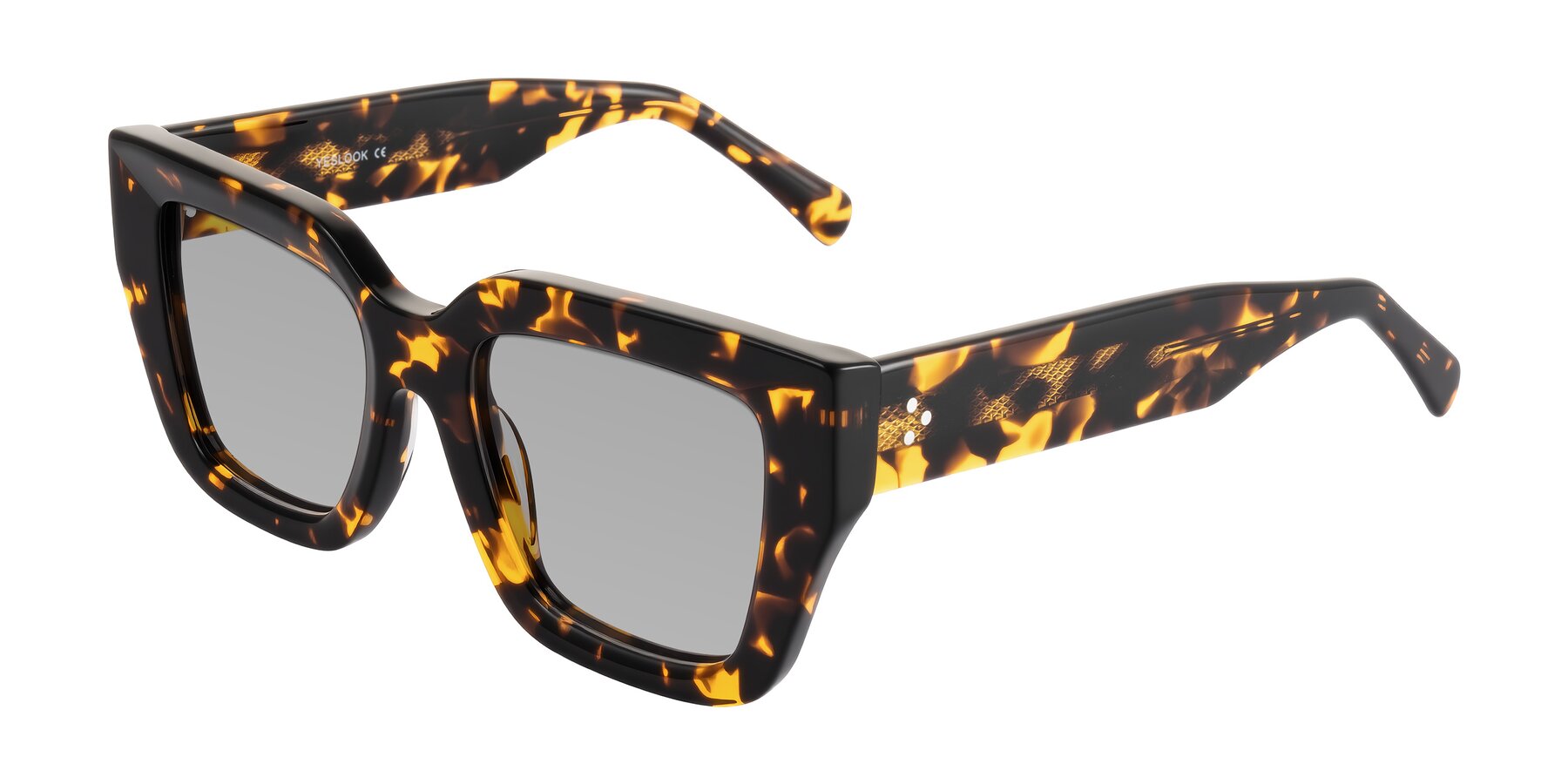 Angle of Simba in Tortoise with Light Gray Tinted Lenses