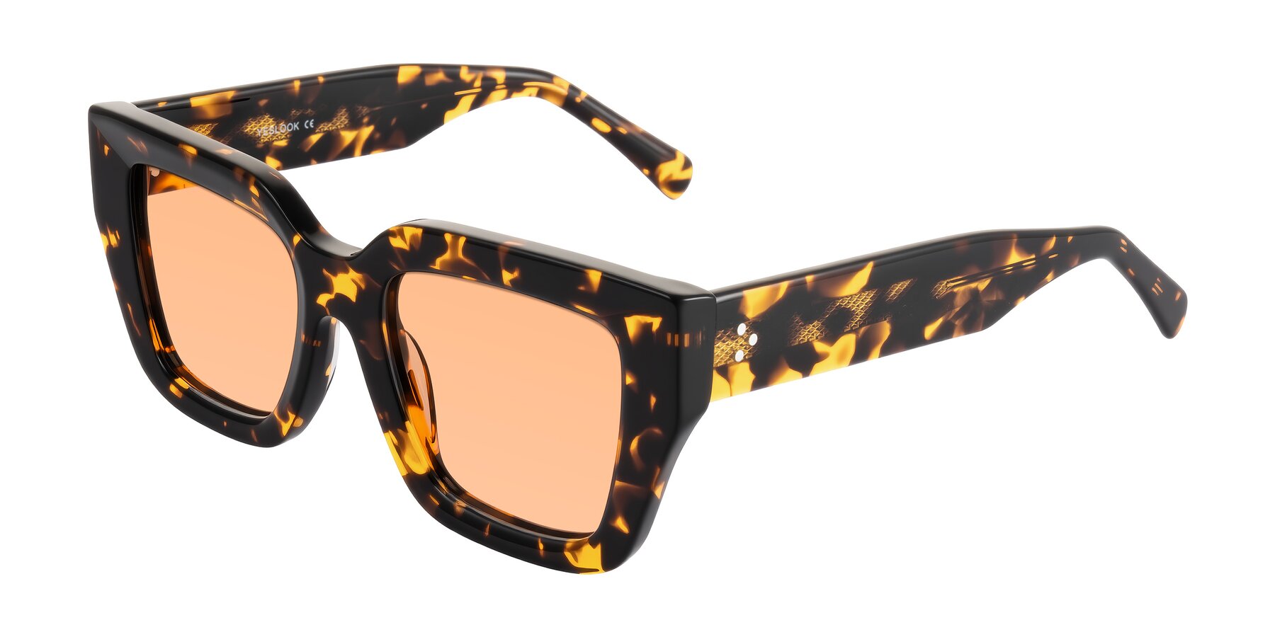 Angle of Simba in Tortoise with Light Orange Tinted Lenses