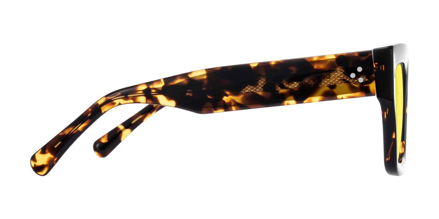 Side of Simba in Tortoise with Medium Yellow Tinted Lenses