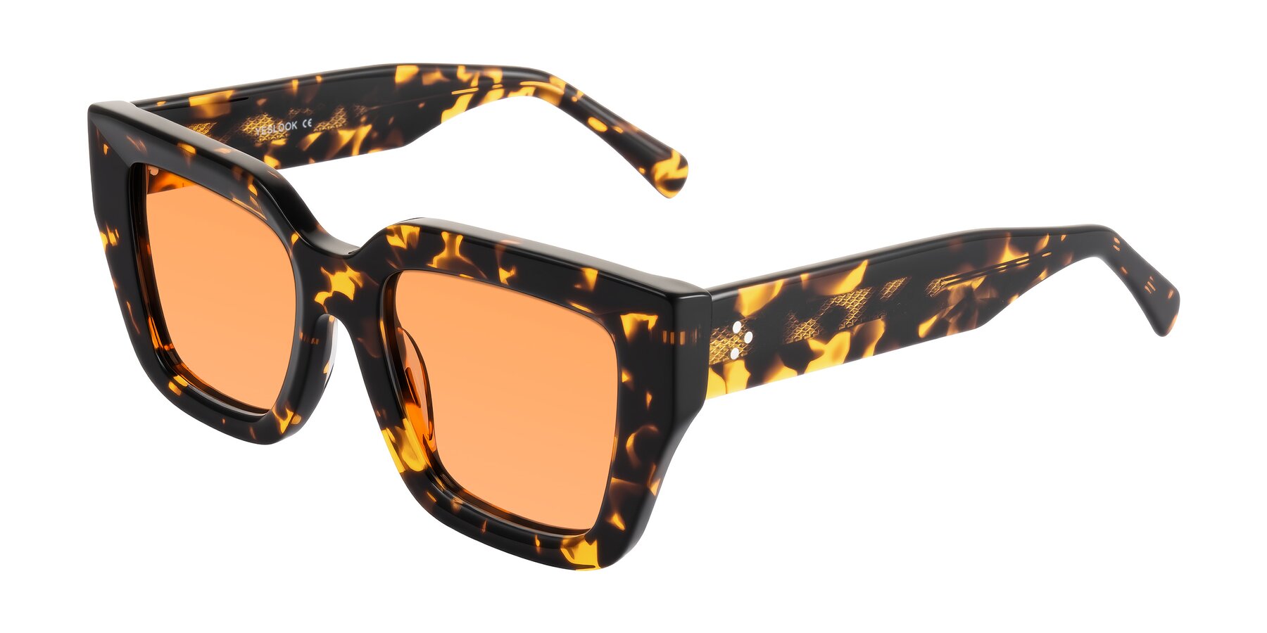 Angle of Simba in Tortoise with Medium Orange Tinted Lenses