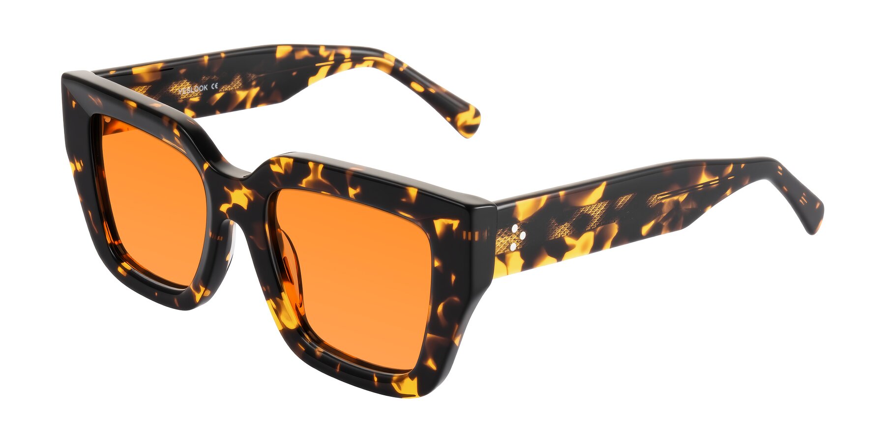 Angle of Simba in Tortoise with Orange Tinted Lenses