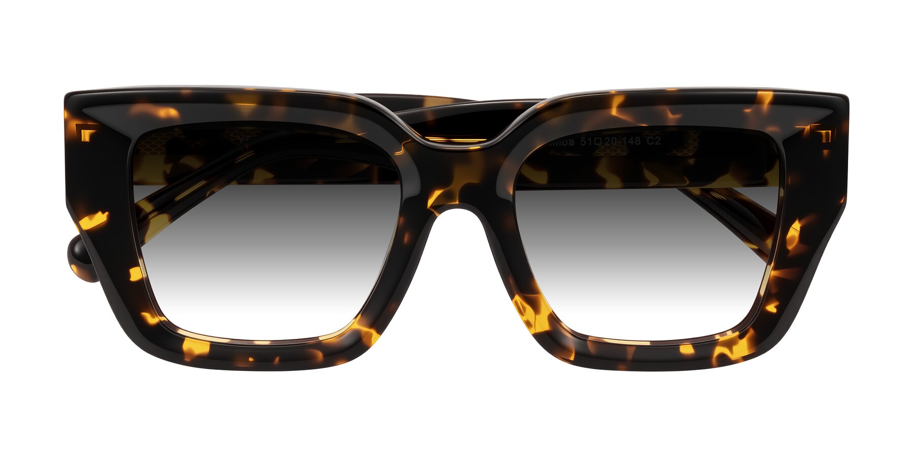 Folded Front of Simba in Tortoise with Gray Gradient Lenses