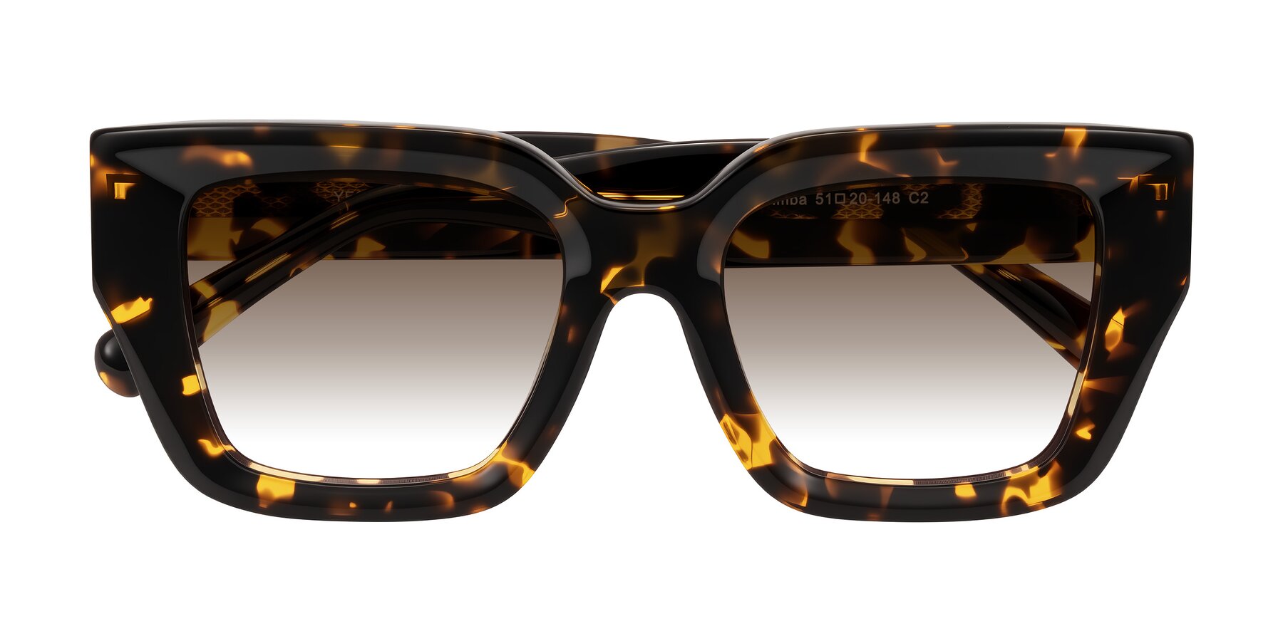 Folded Front of Simba in Tortoise with Brown Gradient Lenses