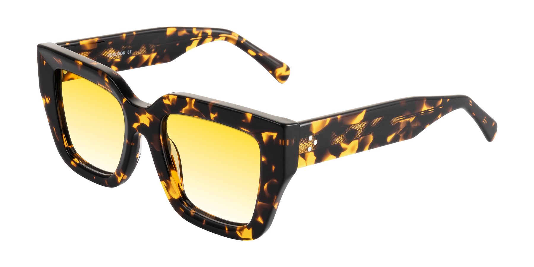 Angle of Simba in Tortoise with Yellow Gradient Lenses