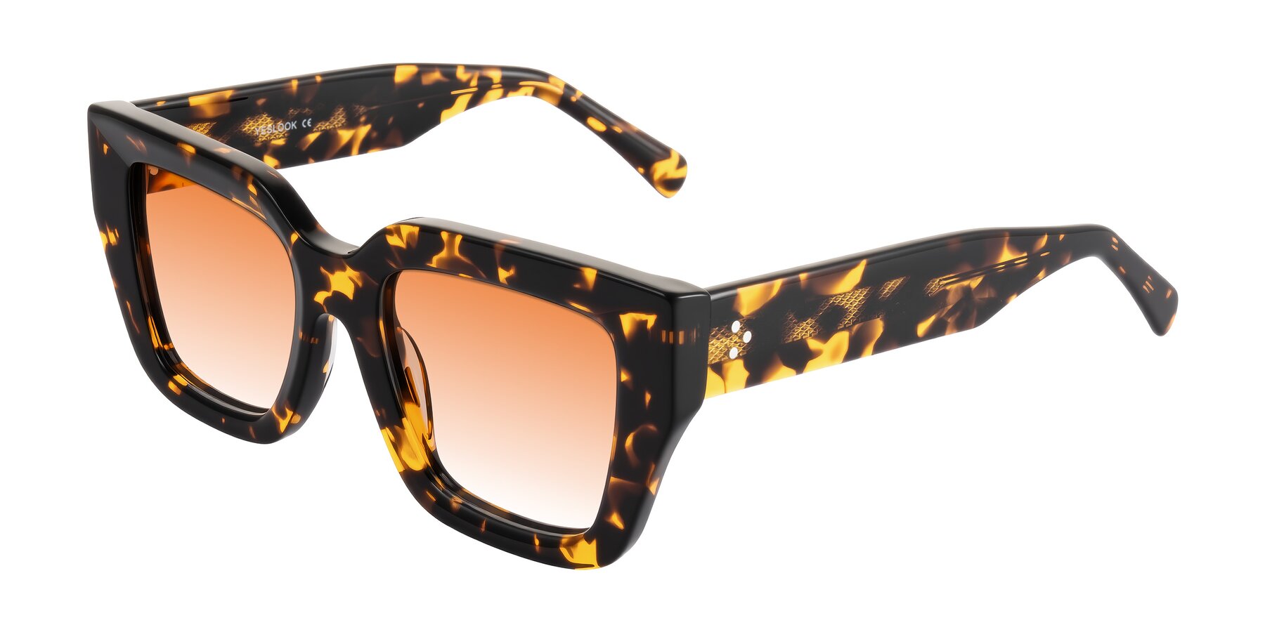 Angle of Simba in Tortoise with Orange Gradient Lenses