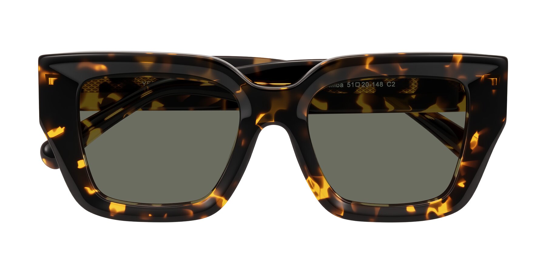 Folded Front of Simba in Tortoise with Gray Polarized Lenses