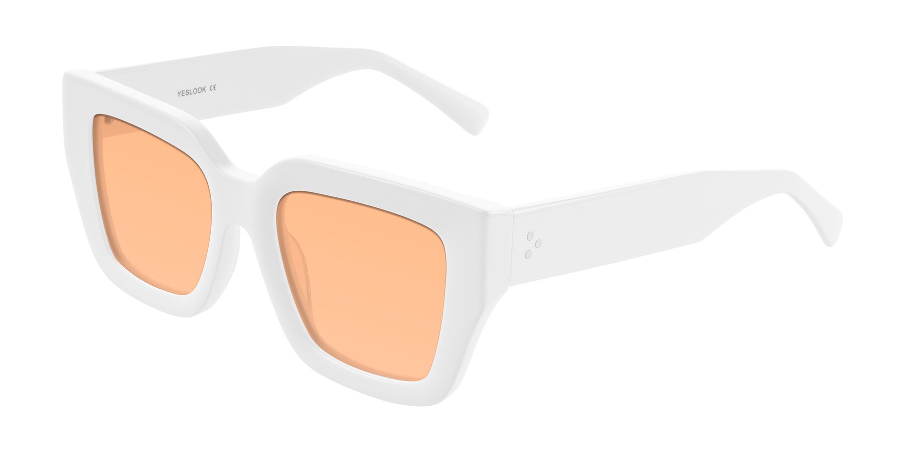 Angle of Simba in White with Light Orange Tinted Lenses
