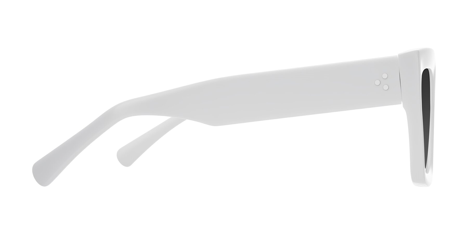 Side of Simba in White with Gray Tinted Lenses