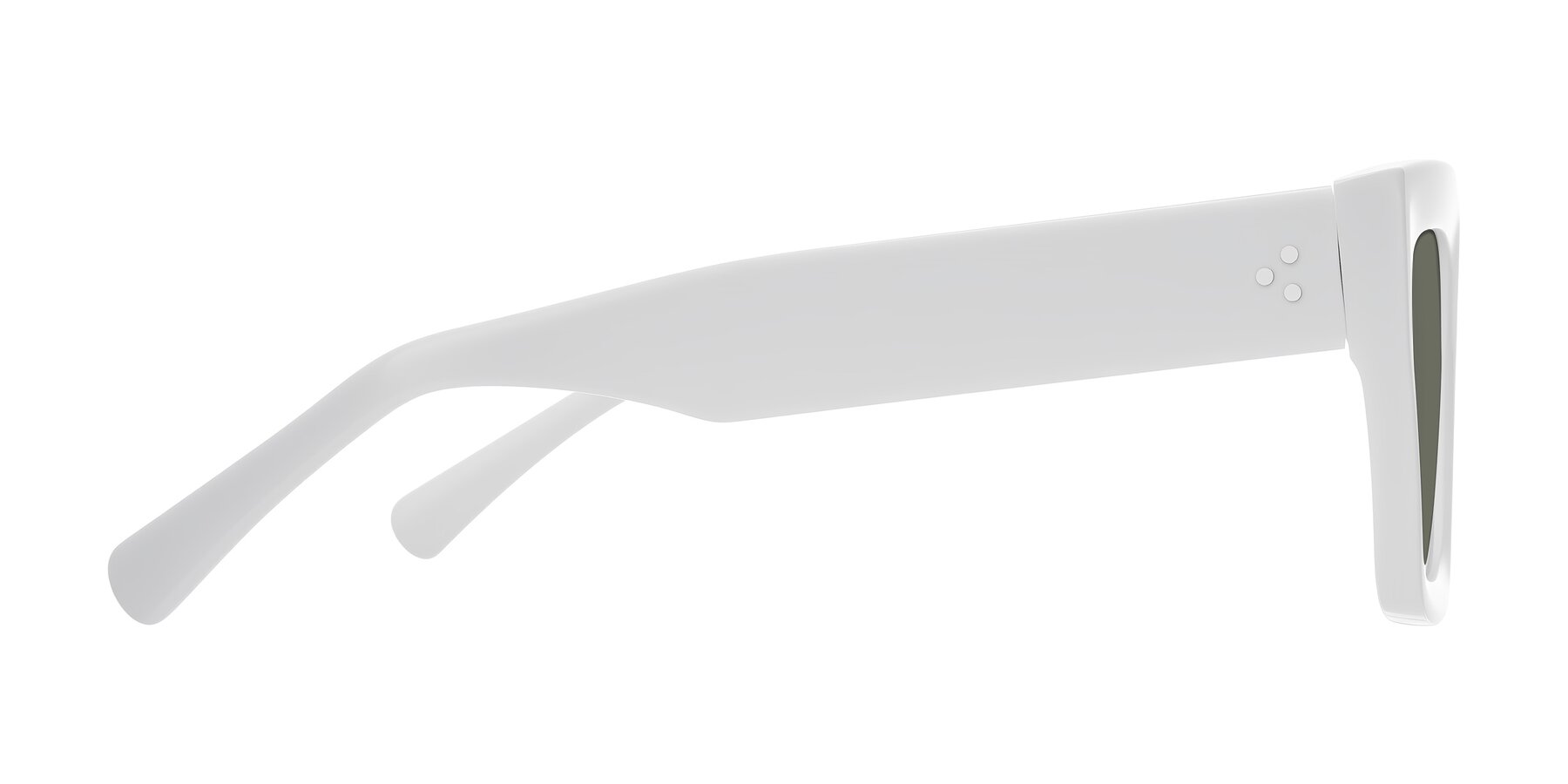 Side of Simba in White with Gray Polarized Lenses