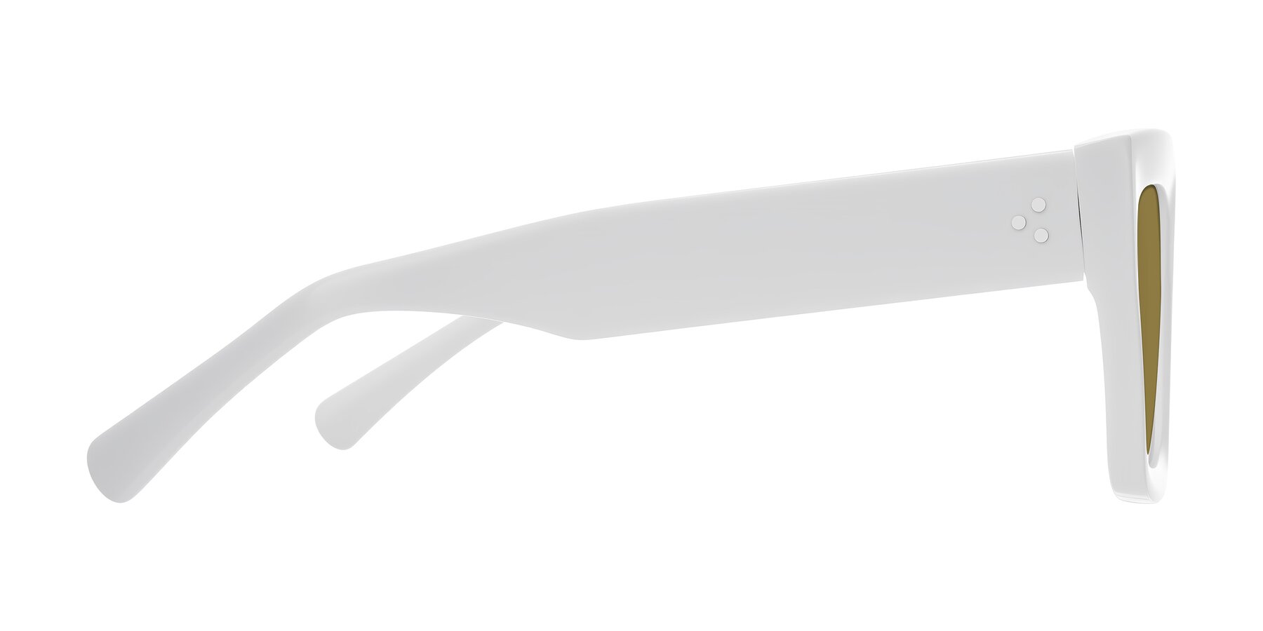 Side of Simba in White with Brown Polarized Lenses