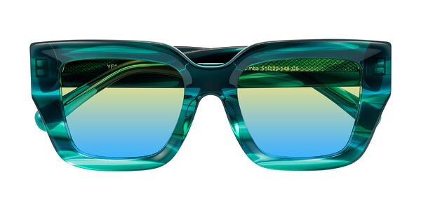 Front of Simba in Teal Striped