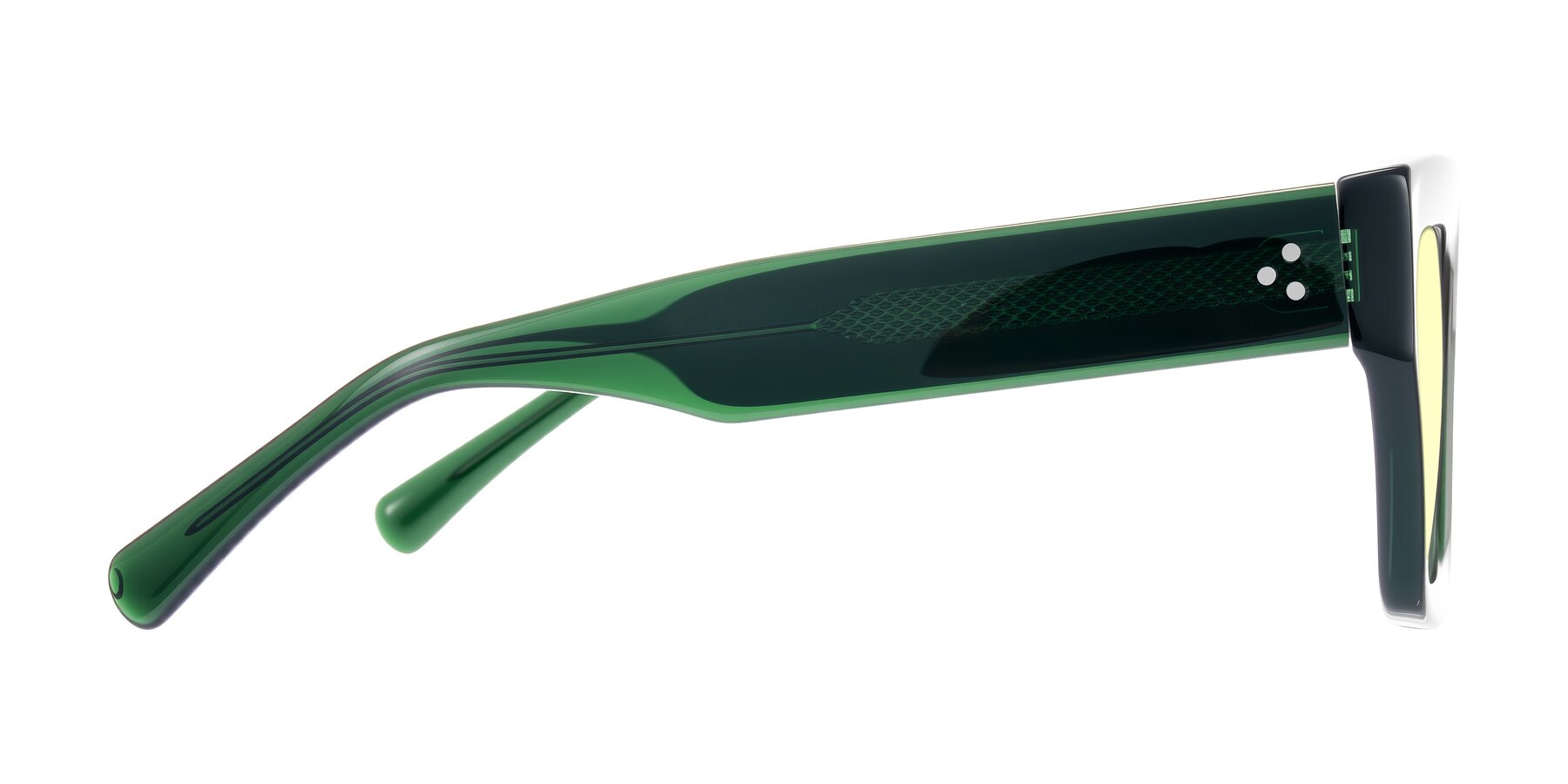 Side of Simba in Dark Green with Light Yellow Tinted Lenses