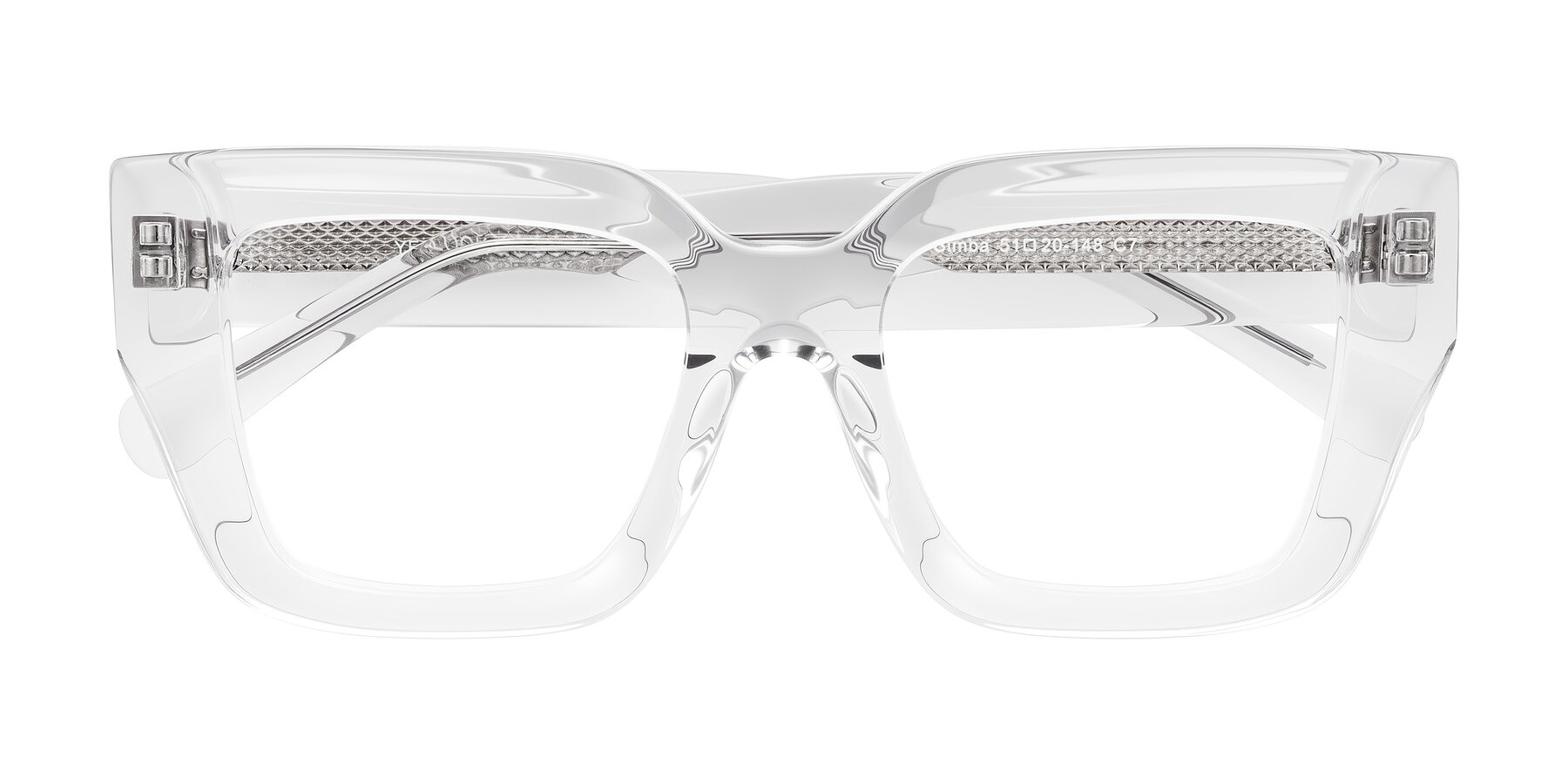 Folded Front of Simba in Clear with Clear Blue Light Blocking Lenses