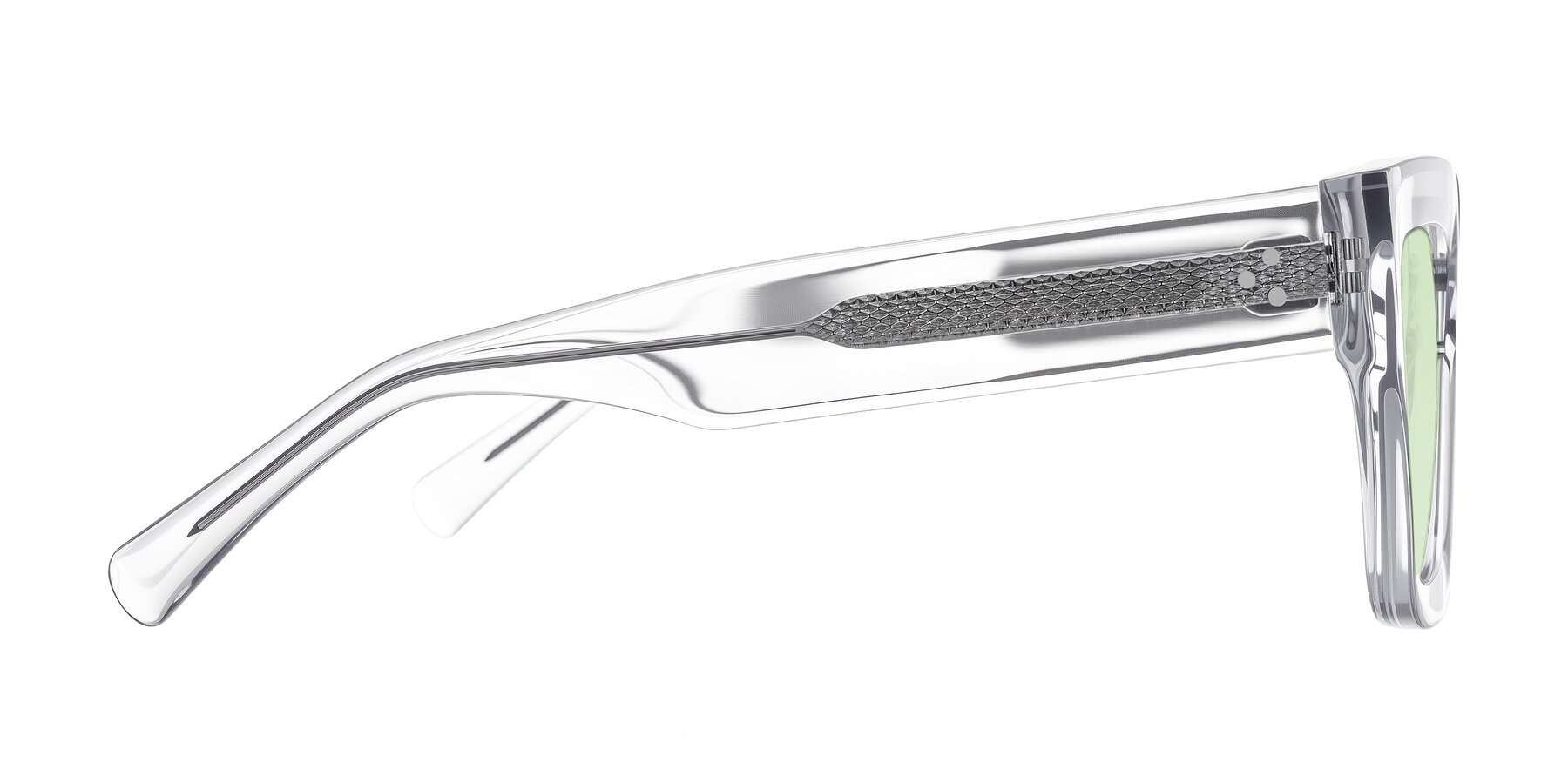 Side of Simba in Clear with Light Green Tinted Lenses