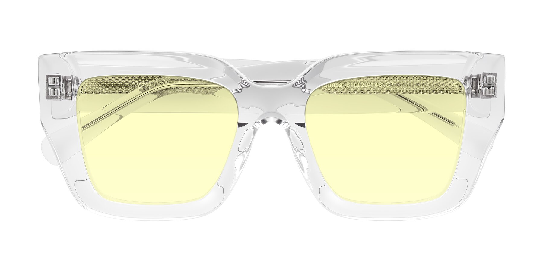 Folded Front of Simba in Clear with Light Yellow Tinted Lenses