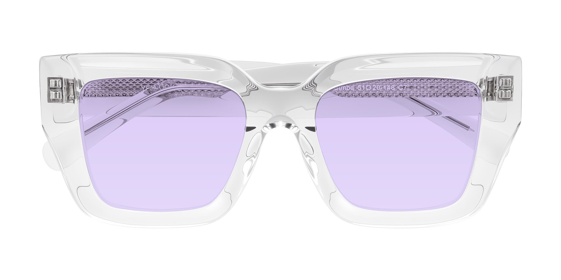 Folded Front of Simba in Clear with Light Purple Tinted Lenses