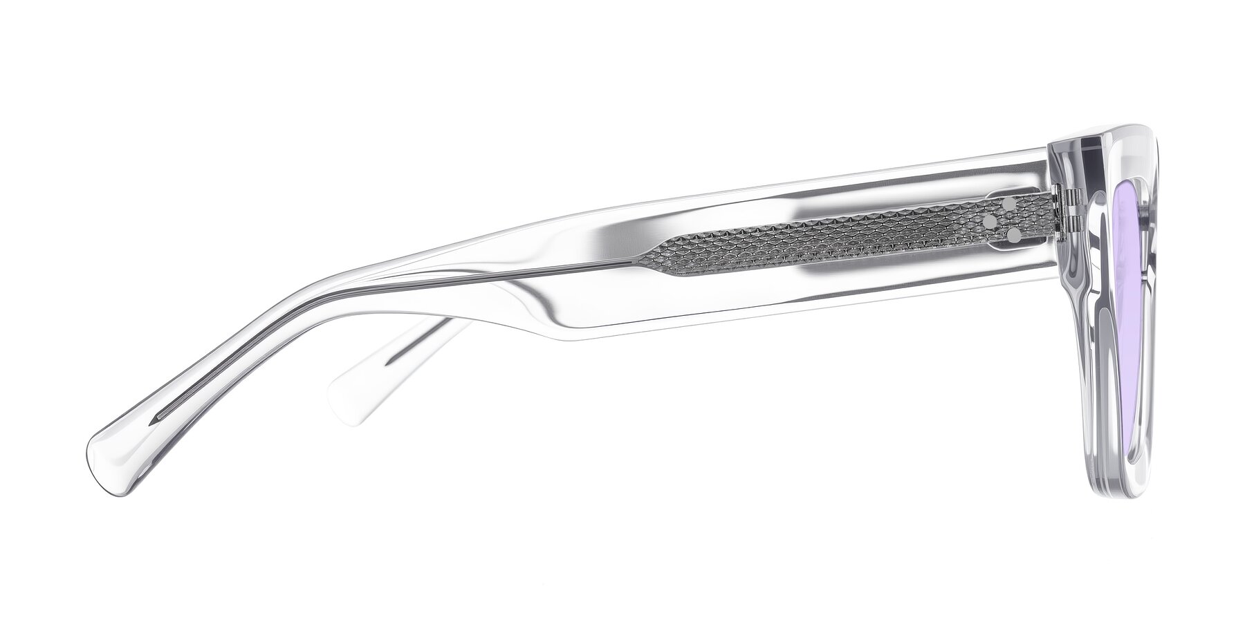 Side of Simba in Clear with Light Purple Tinted Lenses