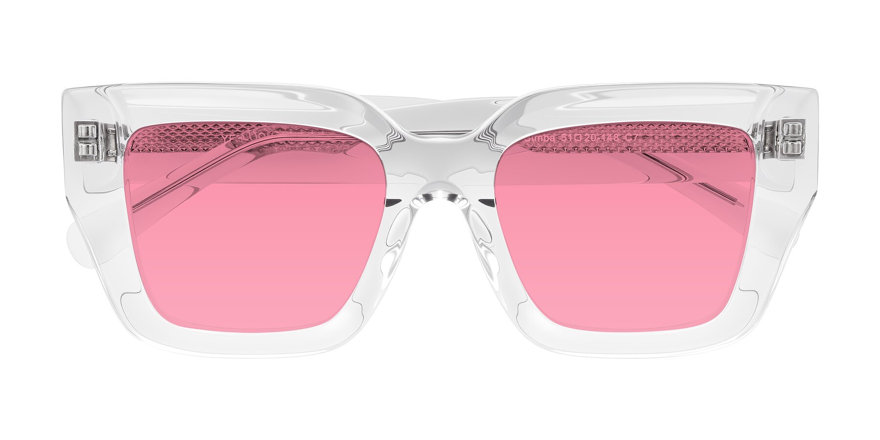Folded Front of Simba in Clear with Pink Tinted Lenses