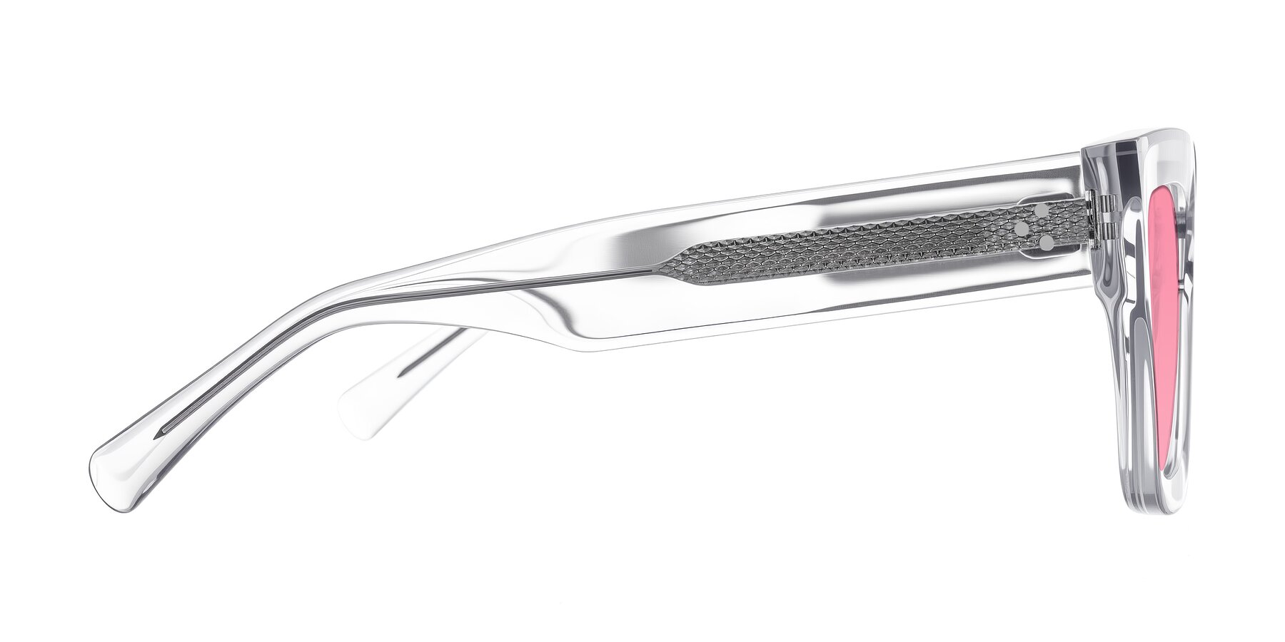 Side of Simba in Clear with Pink Tinted Lenses