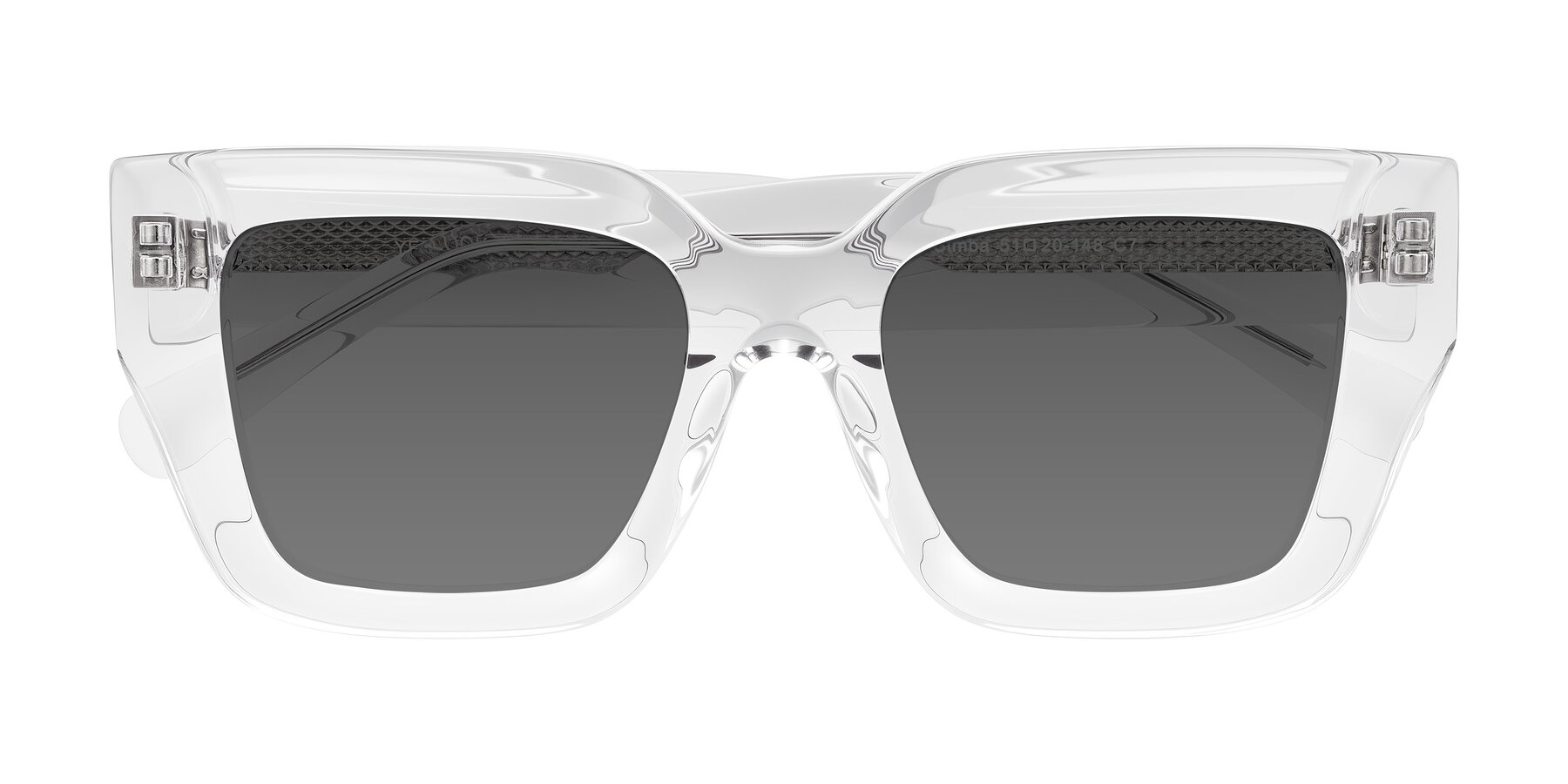 Folded Front of Simba in Clear with Medium Gray Tinted Lenses