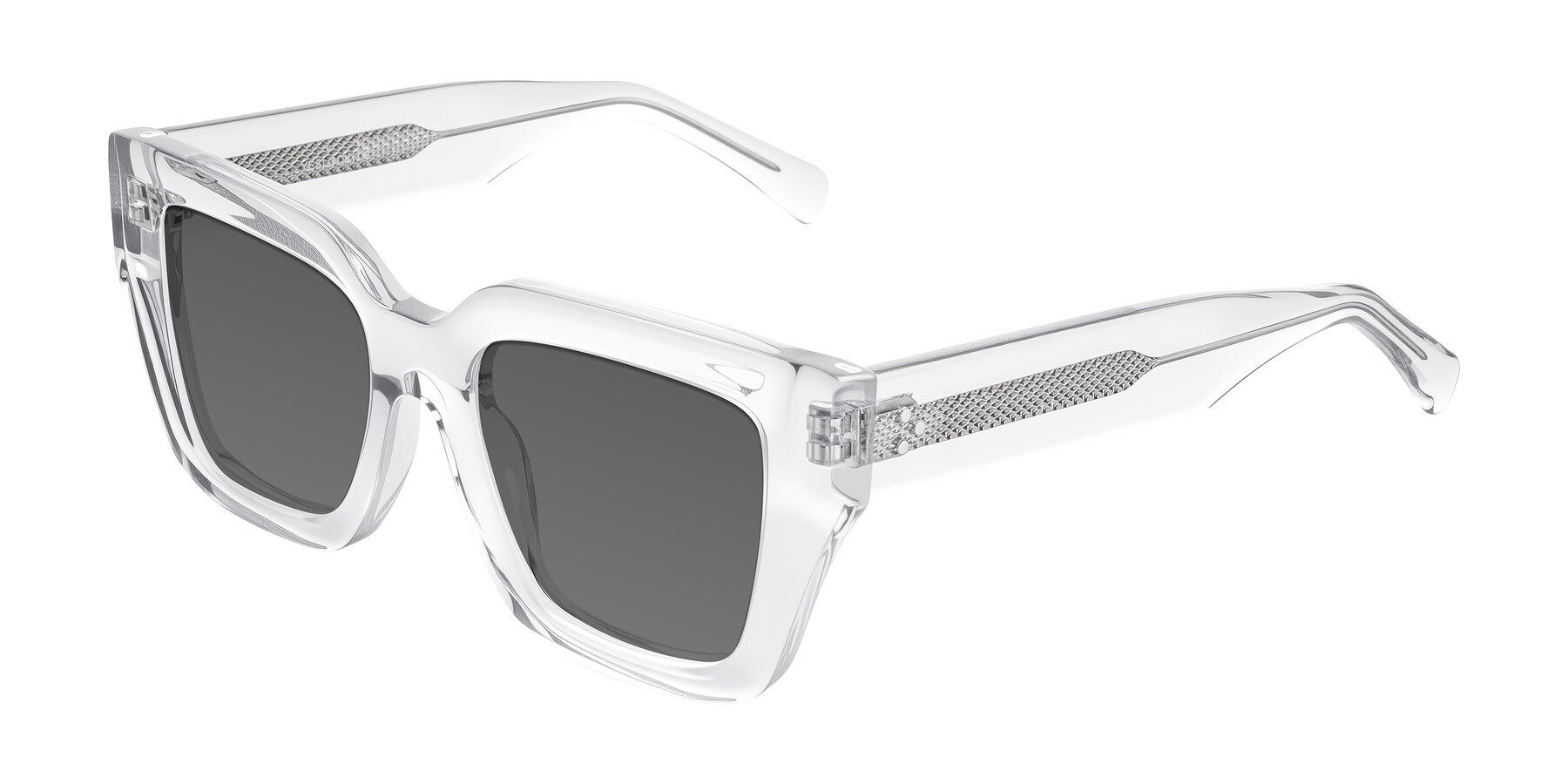 Angle of Simba in Clear with Medium Gray Tinted Lenses