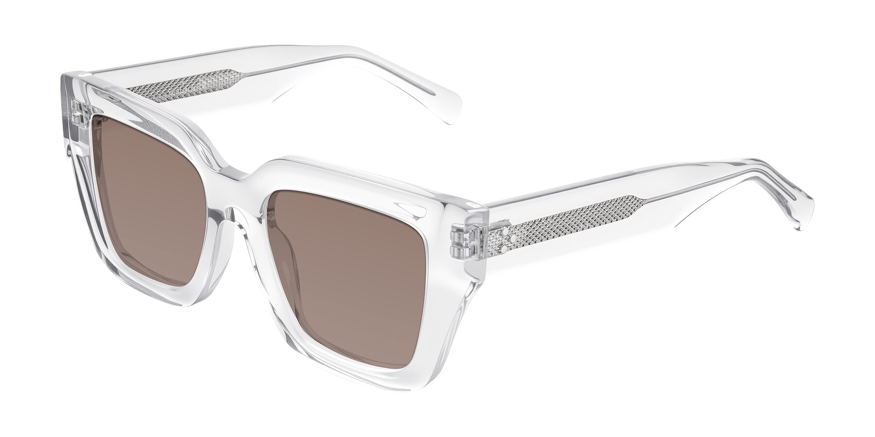 Angle of Simba in Clear with Medium Brown Tinted Lenses