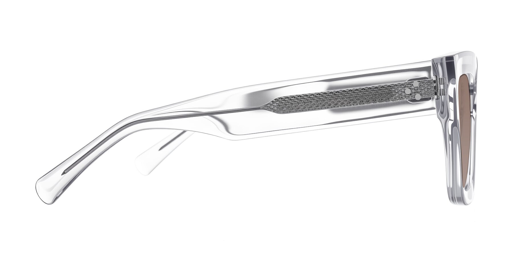 Side of Simba in Clear with Medium Brown Tinted Lenses