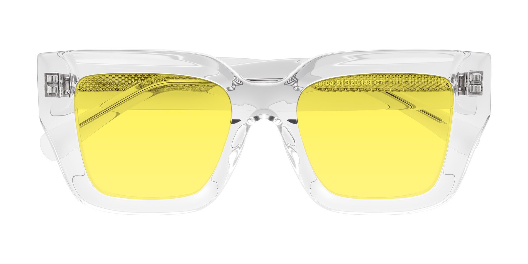 Folded Front of Simba in Clear with Medium Yellow Tinted Lenses