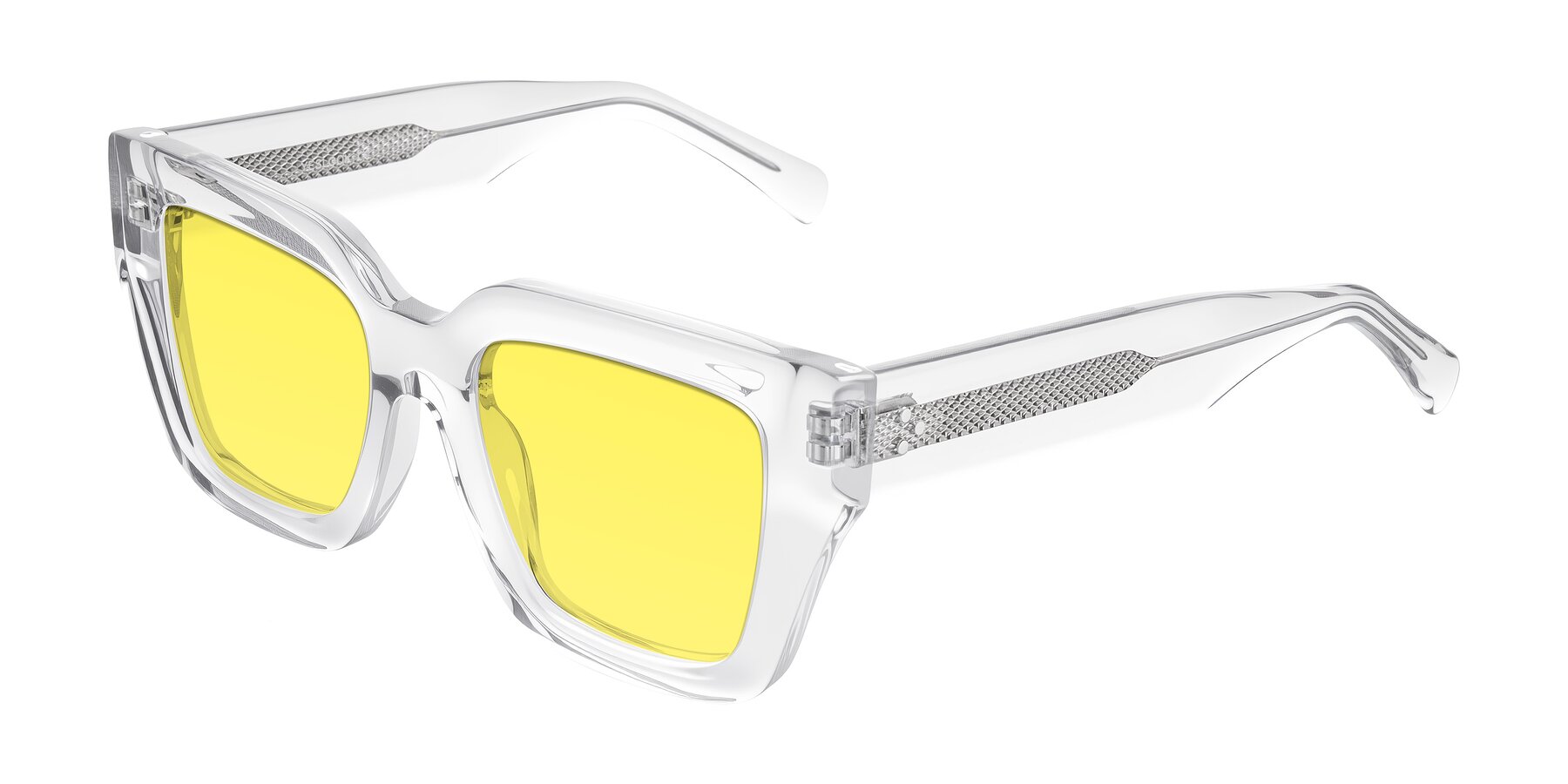 Angle of Simba in Clear with Medium Yellow Tinted Lenses