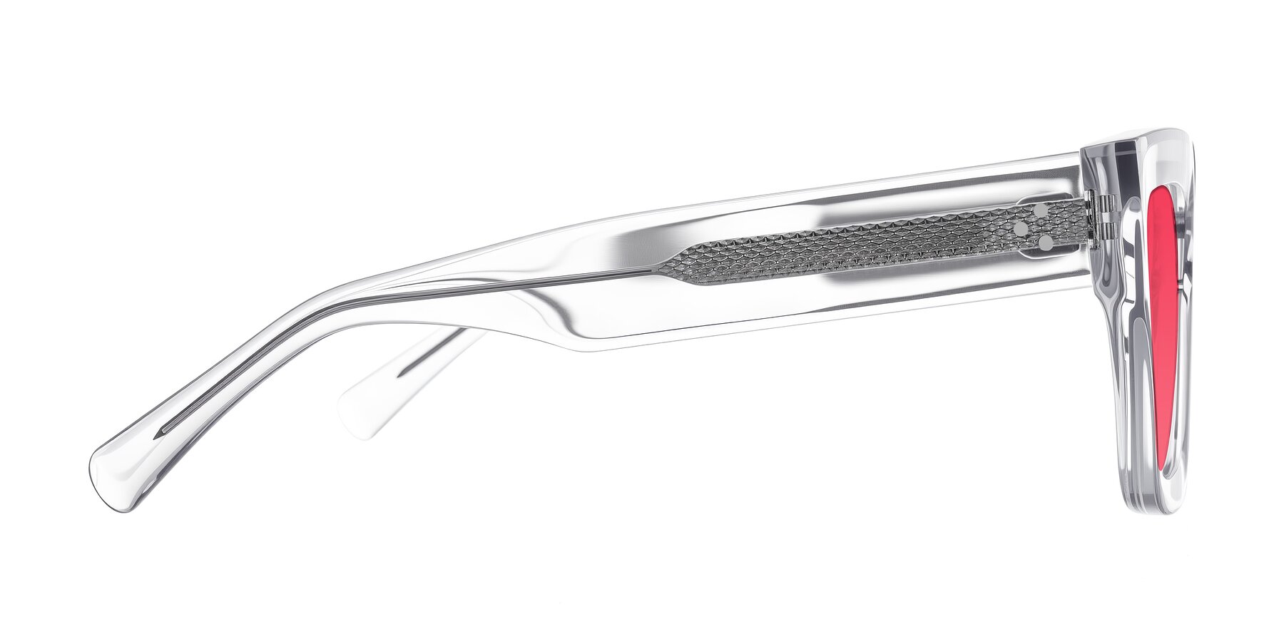 Side of Simba in Clear with Red Tinted Lenses