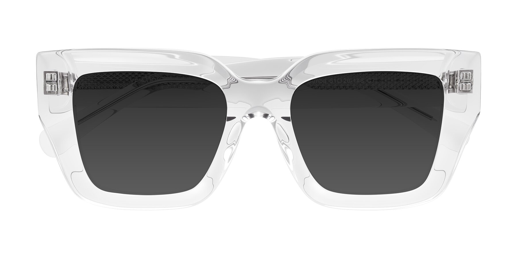 Folded Front of Simba in Clear with Gray Tinted Lenses