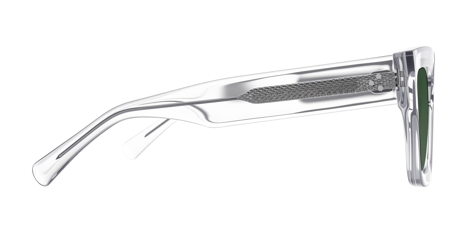 Side of Simba in Clear with Green Tinted Lenses