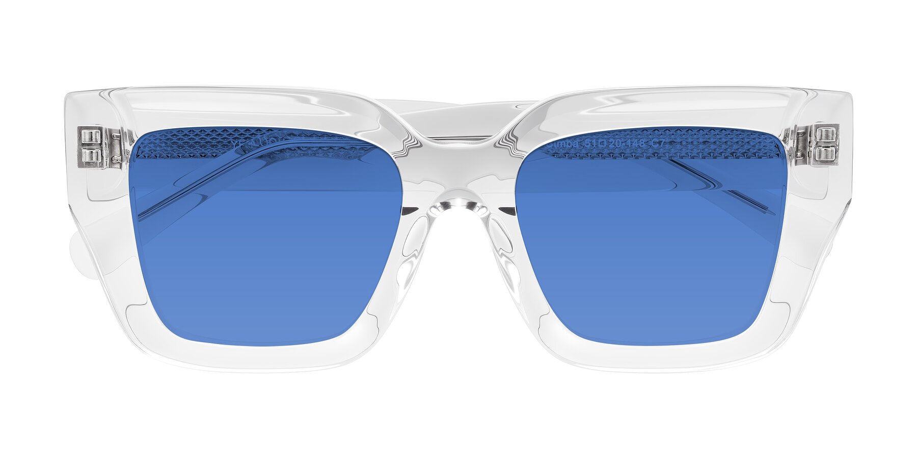 Folded Front of Simba in Clear with Blue Tinted Lenses