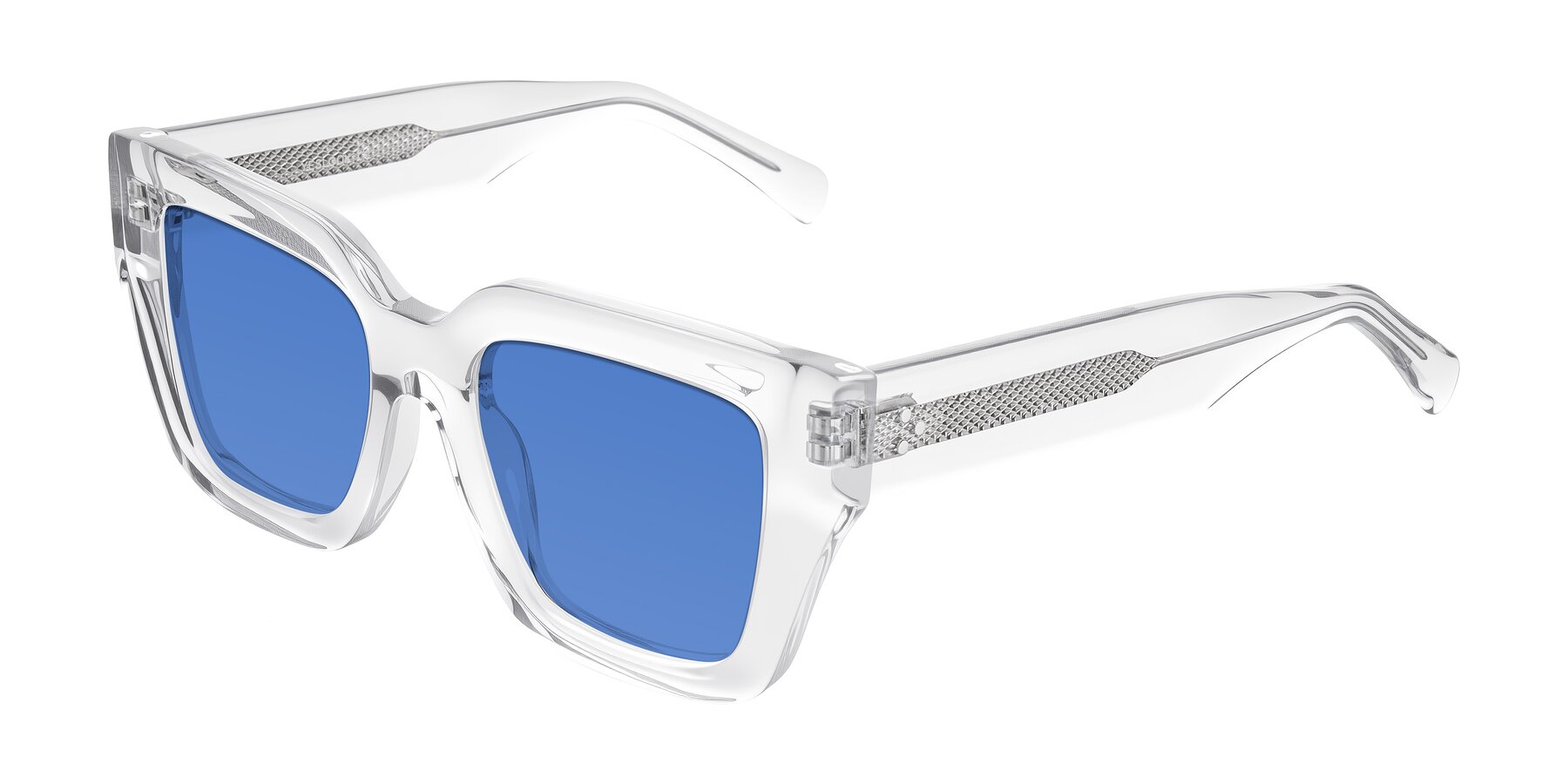 Angle of Simba in Clear with Blue Tinted Lenses