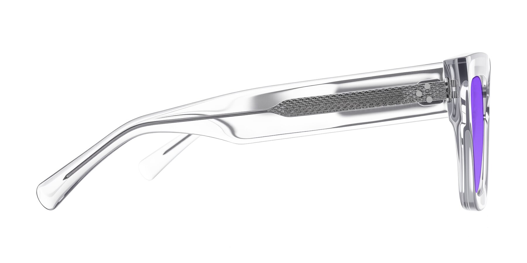 Side of Simba in Clear with Purple Tinted Lenses