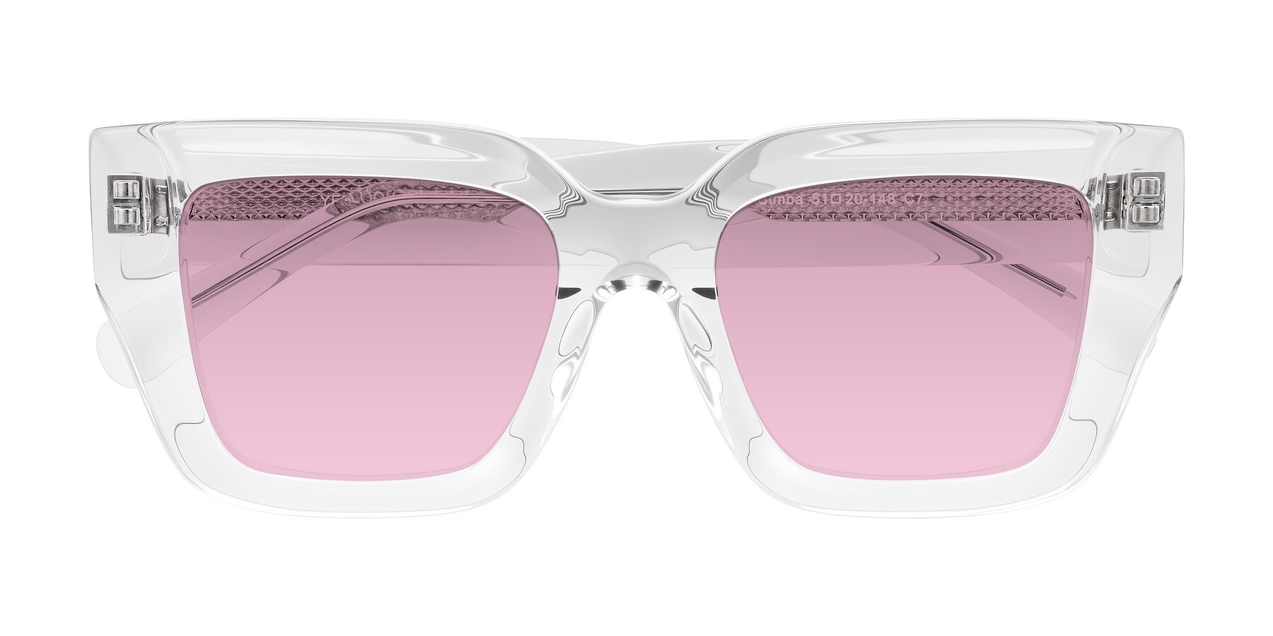 Folded Front of Simba in Clear with Light Wine Tinted Lenses