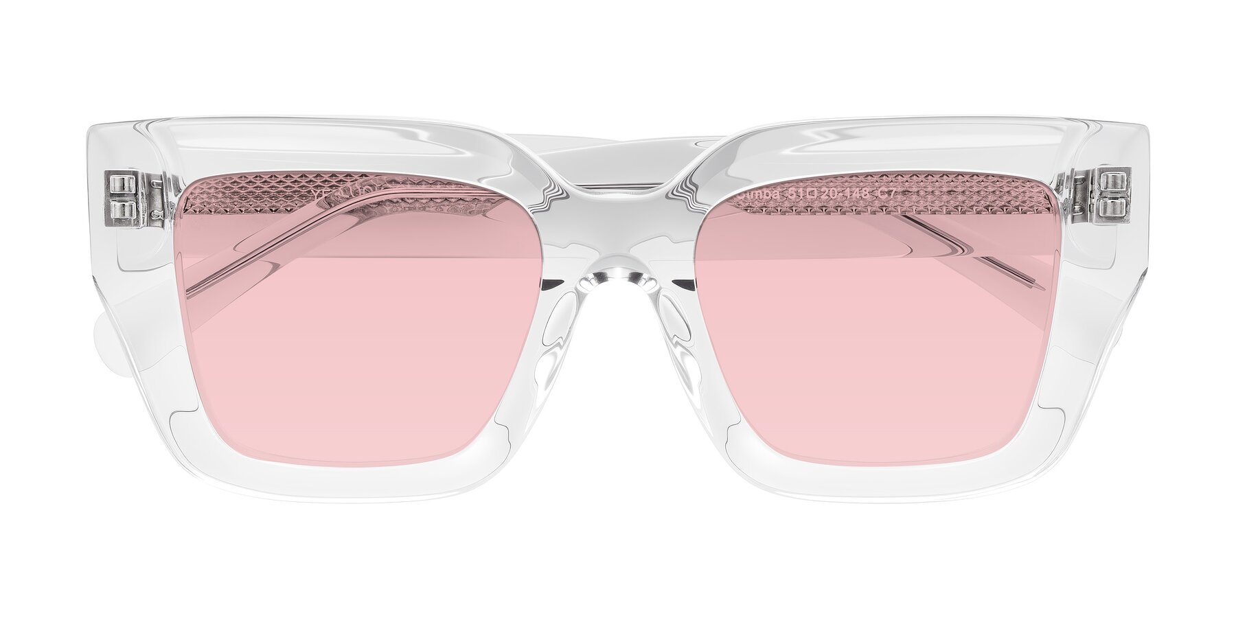 Folded Front of Simba in Clear with Light Garnet Tinted Lenses