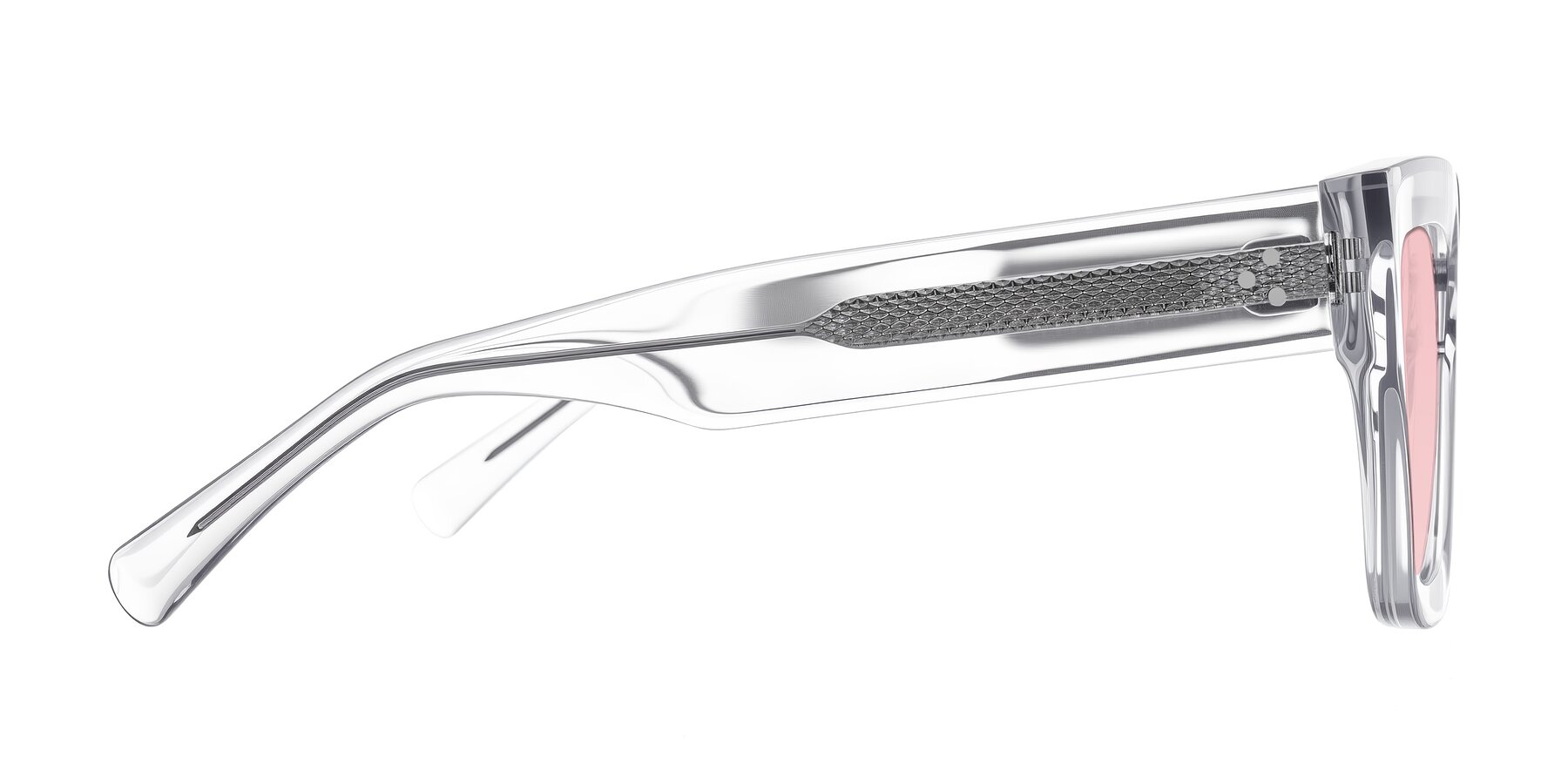 Side of Simba in Clear with Light Garnet Tinted Lenses