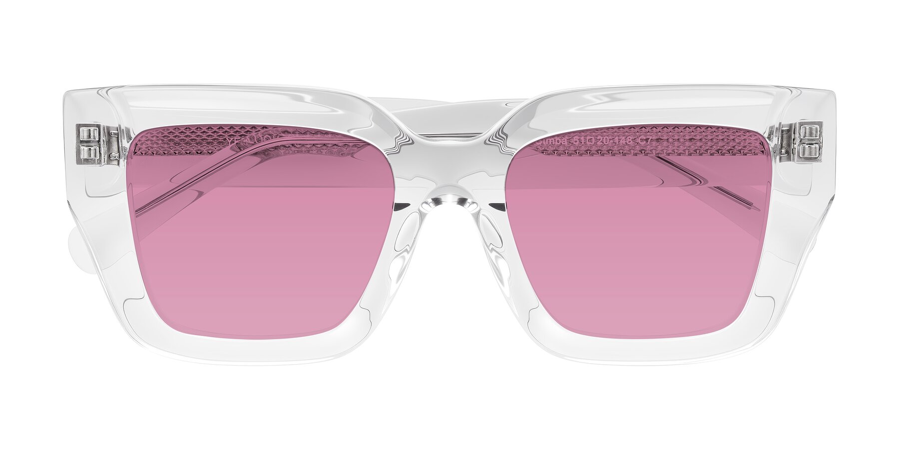 Folded Front of Simba in Clear with Medium Wine Tinted Lenses