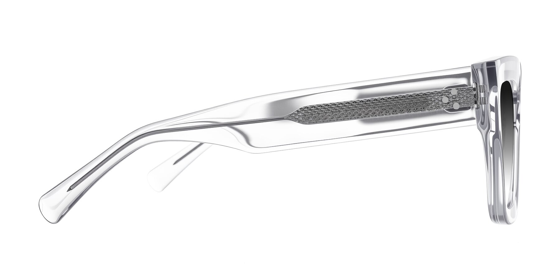 Side of Simba in Clear with Gray Gradient Lenses