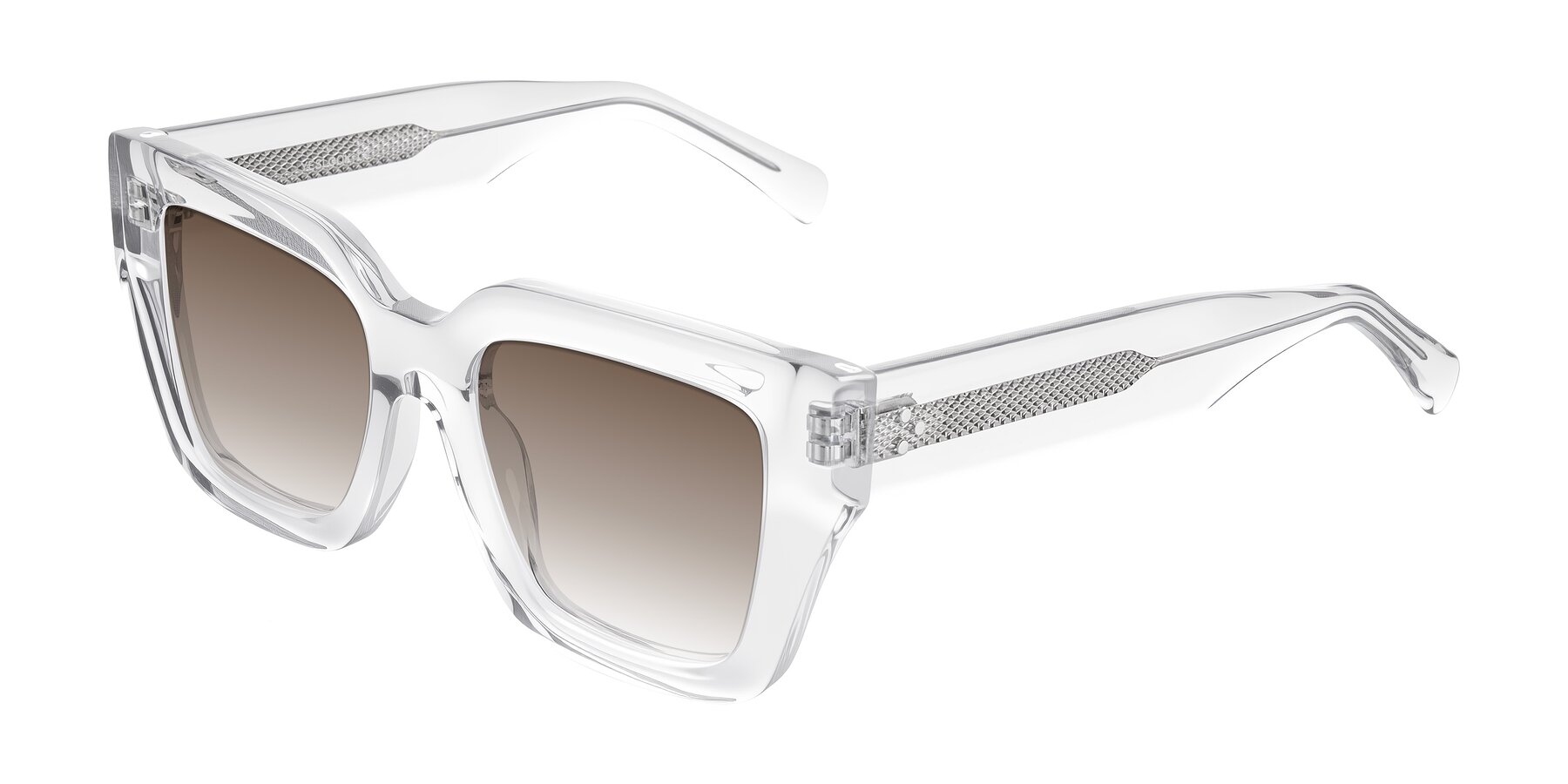 Angle of Simba in Clear with Brown Gradient Lenses