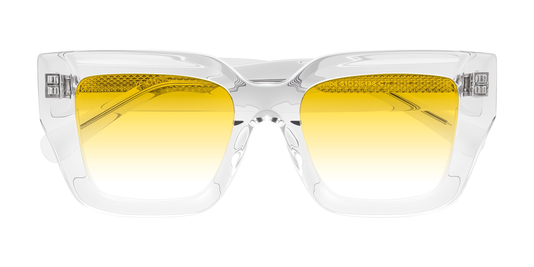 Folded Front of Simba in Clear with Yellow Gradient Lenses