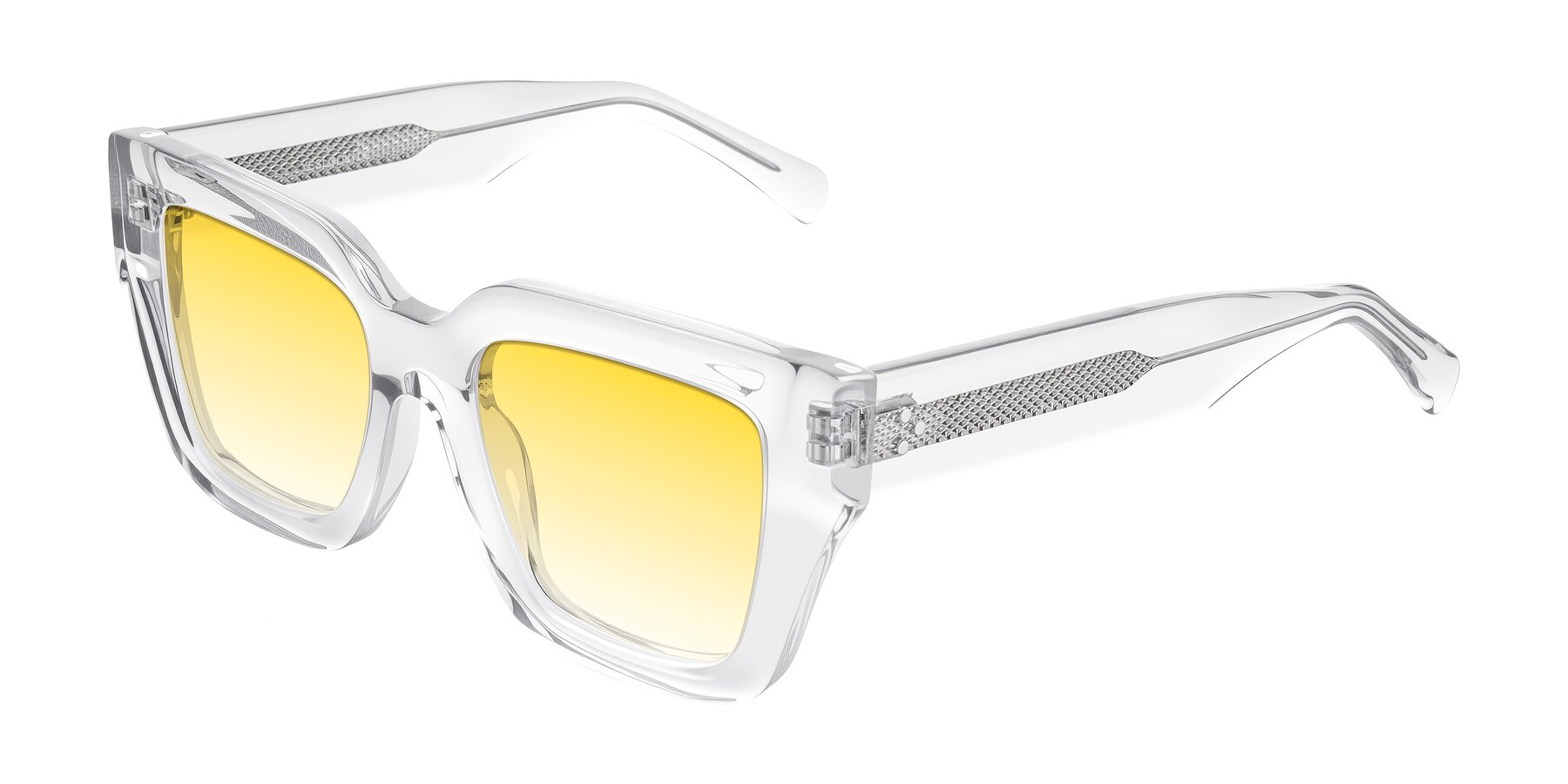 Angle of Simba in Clear with Yellow Gradient Lenses