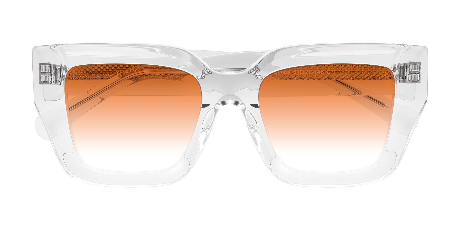 Folded Front of Simba in Clear with Orange Gradient Lenses