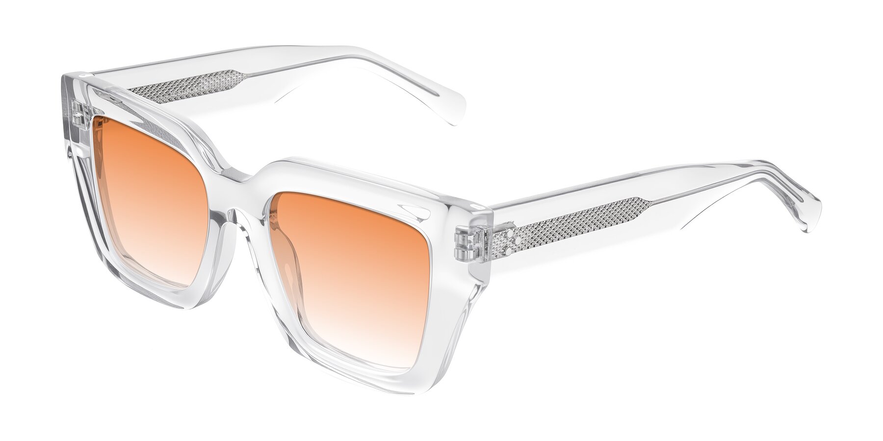 Angle of Simba in Clear with Orange Gradient Lenses